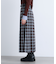 ベルテッドチェックプリーツスカート