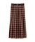 ベルテッドチェックプリーツスカート