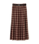 ベルテッドチェックプリーツスカート