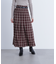 ベルテッドチェックプリーツスカート