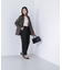 ＜骨格ストレート＞ベルト付スリムストレートパンツ