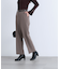 ＜骨格ストレート＞ベルト付スリムストレートパンツ
