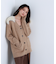 フェイクファー付ボクシーカーディガン