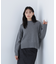 サイドスリットハイネックニット