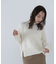 サイドスリットハイネックニット