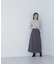 クロスネックリブニット