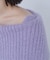 ヘアリーラメオフショルニット