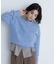 アルパカ混クルーネックニット