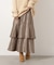シャイニーティアードスカート