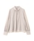 ハイネックボリュームシアーブラウス