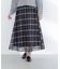 ウィンドペンチェックフレアスカート