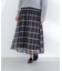 ウィンドペンチェックフレアスカート