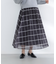 ウィンドペンチェックフレアスカート
