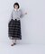 ウィンドペンチェックフレアスカート