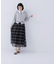 ウィンドペンチェックフレアスカート