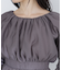 シアーギャザーペプラムブラウス