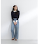 ワイドストレートデニムパンツ