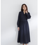 フロントボタン開襟ワンピース