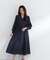 フロントボタン開襟ワンピース