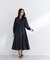 フロントボタン開襟ワンピース