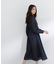 フロントボタン開襟ワンピース