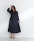 フロントボタン開襟ワンピース