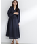 フロントボタン開襟ワンピース