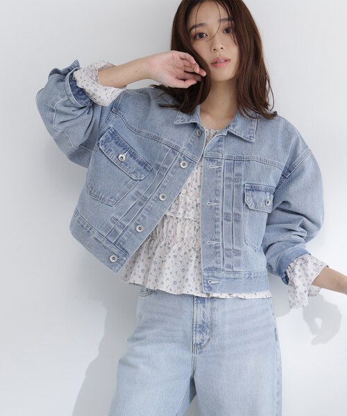 CHIEKO+ チェコプラス 新品タグ付　デニムTEDDY ショートジャケット CHIEKO+ チェコプラス 新品タグ付 デニムTEDDY ショートジャケット