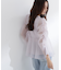 シアーペプラムブラウス