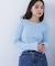 クルーネックリブニット