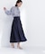 ベルテッドタックフレアスカート