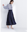 ベルテッドタックフレアスカート