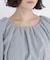 メッシュギャザーペプラムブラウス