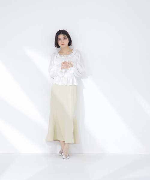 フラワージャガードブラウス｜ナチュラルビューティーベーシックの通販