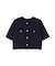 エンブレムボタンニットジャケット半袖