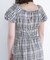 チェックパフスリーブワンピース