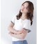 ボーダーフリルスリーブニット