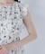フラワープリントフリルワンピース