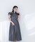 〈山本里菜さんコラボ〉リボンラッフルシャツワンピース