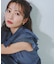 〈山本里菜さんコラボ〉リボンラッフルシャツワンピース