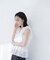 〈山本里菜さんコラボ〉ラッフル楊柳ペプラムブラウス