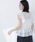 〈山本里菜さんコラボ〉ラッフル楊柳ペプラムブラウス