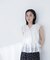〈山本里菜さんコラボ〉ラッフル楊柳ペプラムブラウス