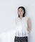 〈山本里菜さんコラボ〉ラッフル楊柳ペプラムブラウス