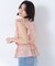〈山本里菜さんコラボ〉ラッフル楊柳ペプラムブラウス