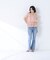〈山本里菜さんコラボ〉ラッフル楊柳ペプラムブラウス