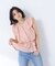 〈山本里菜さんコラボ〉ラッフル楊柳ペプラムブラウス