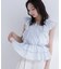 〈山本里菜さんコラボ〉ラッフル楊柳ペプラムブラウス