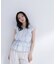 〈山本里菜さんコラボ〉ラッフル楊柳ペプラムブラウス
