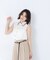 〈山本里菜さんコラボ〉レーストリミングカラーブラウス